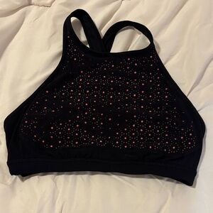 lululemon athletica Black and coral Patterned Sports Bra size 6